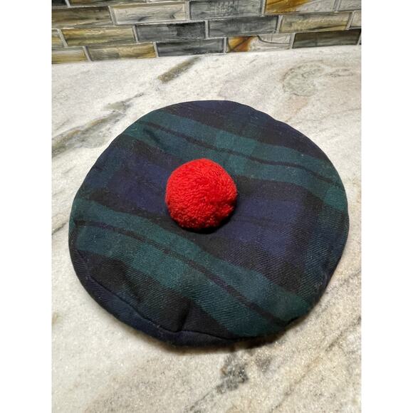 The Scotch House Pure Wool Hat Cap Tartan Plaid Tammy Tam o' Shanter Vintage UK - Picture 2 of 6